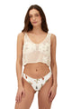 Ivory Malla Palma Krewel Crop Top