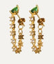 Emerald Chain Gold Studs