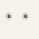 Flower Sapphire Gold Studs