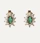 Emerald Silver Studs