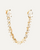 Studs Double Zircon Chain Silver