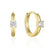 Solitaire Zircon Gold Hoops