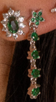 Emerald Star Chain Stud Silver