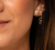Round Gold Zircon Studs