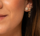 Round Gold Zircon Studs