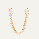 Studs Double Zircon Chain Gold
