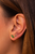 Emerald Baguette Studs Gold