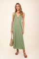 GREEN-SLIT-FRONT-DRESS