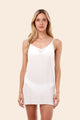 WHITE SILKEN SLIP DRESS