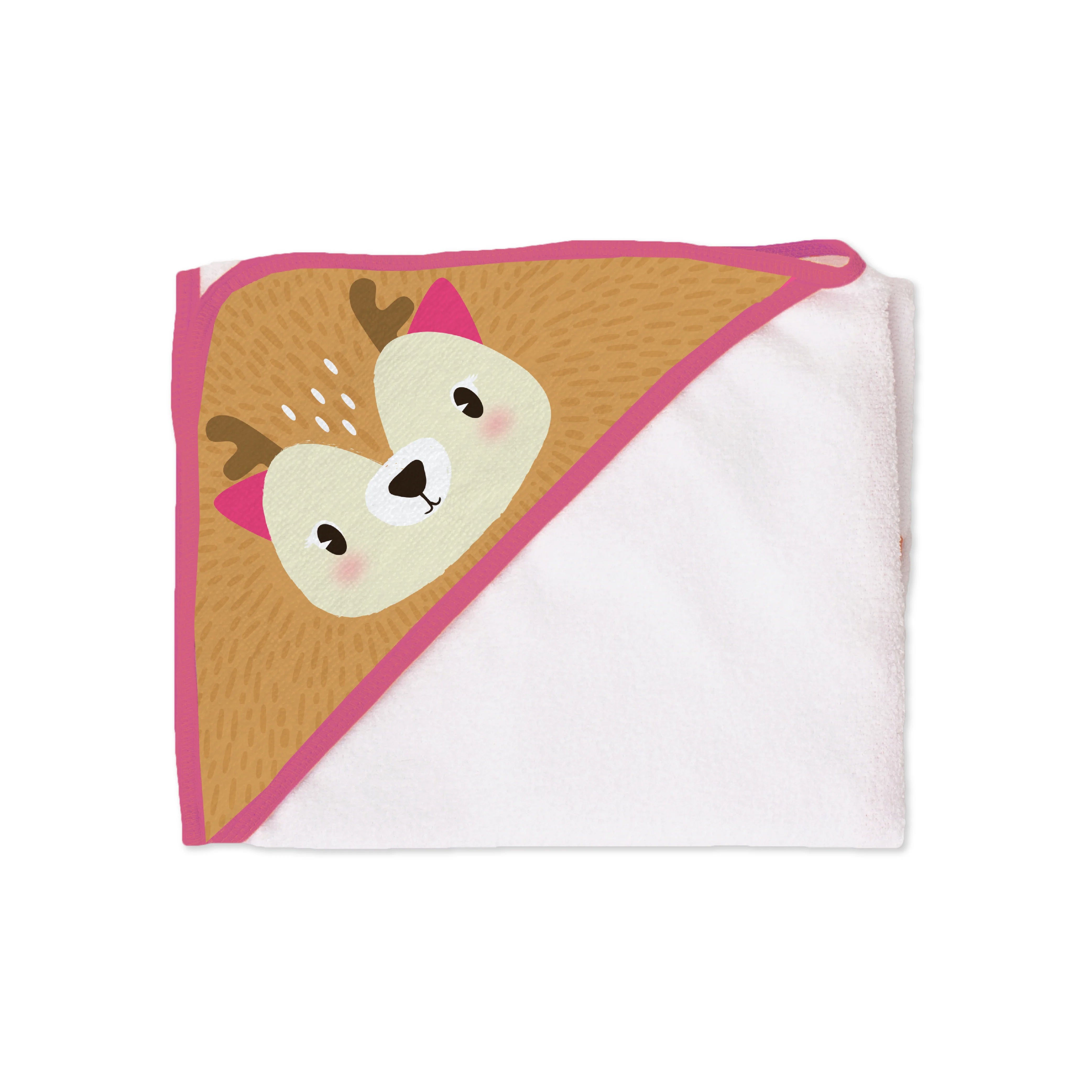 TOALLA BEBE CARA VENADO SUBLIMADA