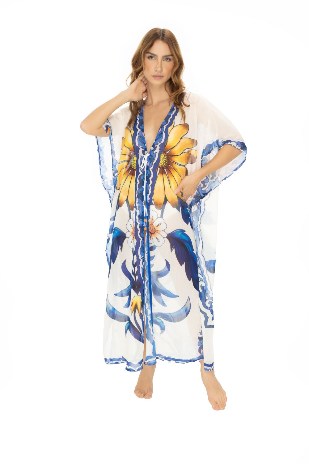 CARDIGAN LARGO CON DISEÑO LOCALIZADO