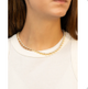 Irregular Tennis Necklace Gold