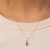Sapphire Charm Gold Necklace