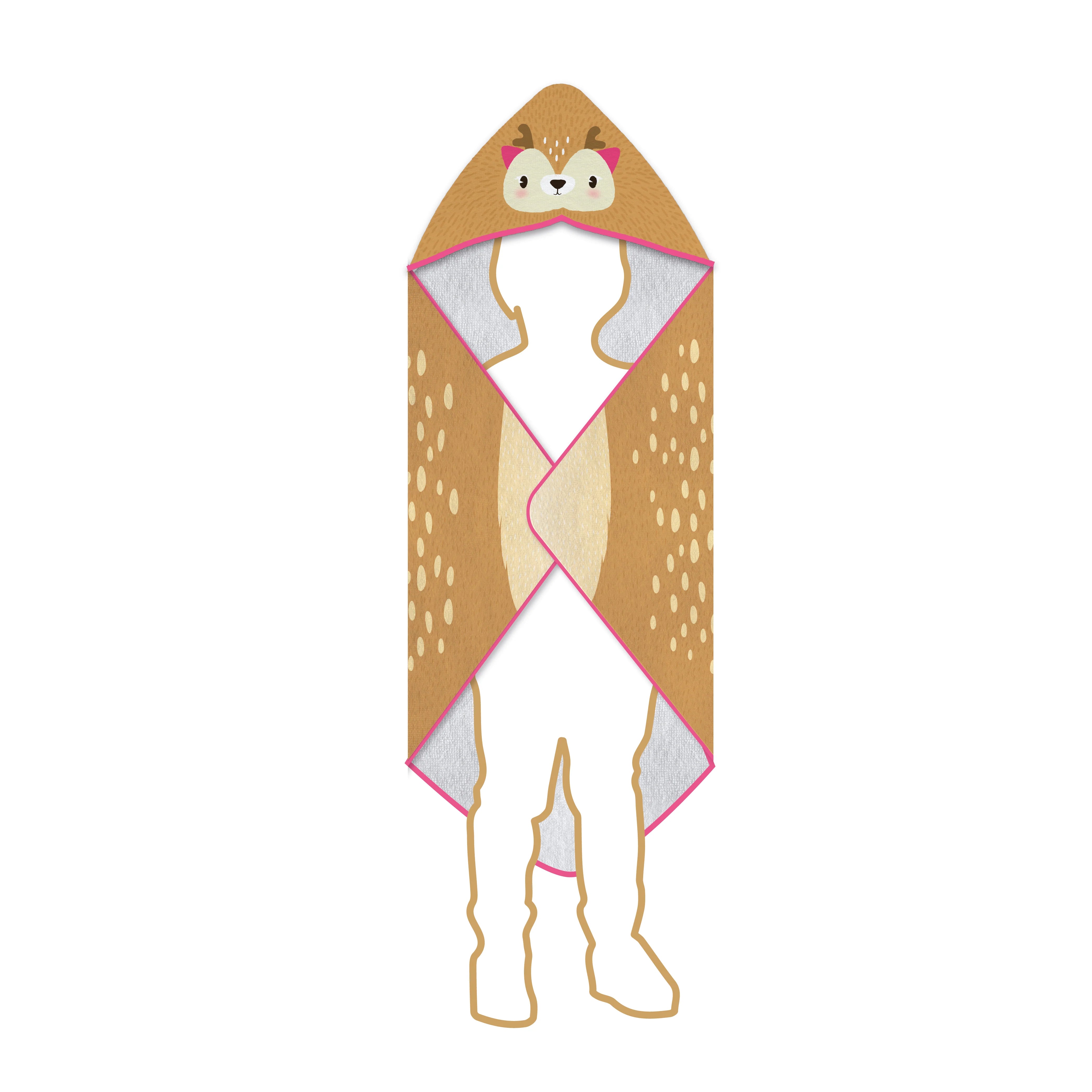 TOALLA BEBE CARA VENADO SUBLIMADA