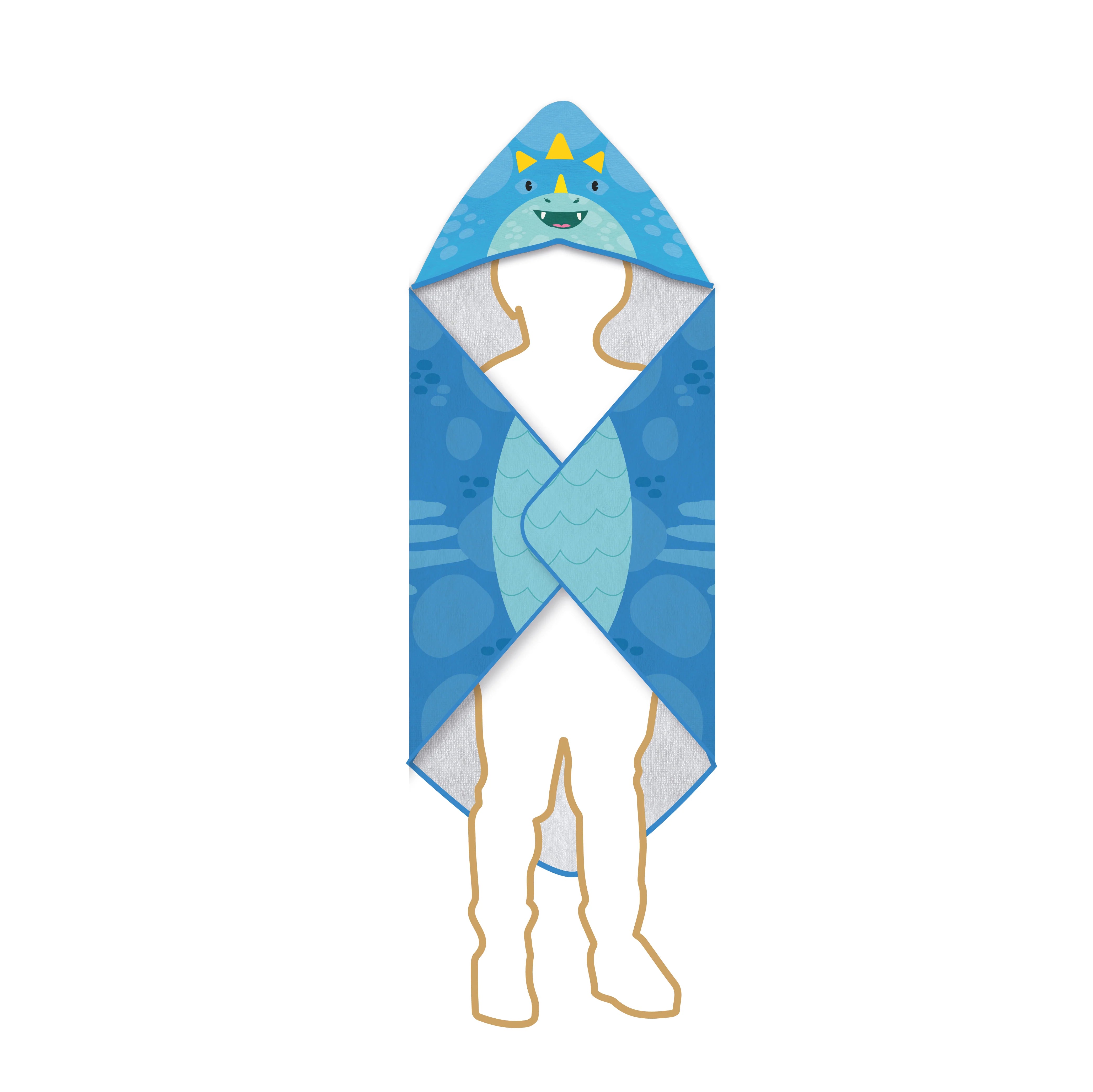 TOALLA BEBE CARA DINOSAURIO SUBLIMADA