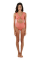 TEXTURED WAVE CLOVER GREEN TWIX ONE PIECE