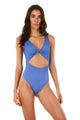 TEXTURED WAFFLE SUNNY BLUE TWIX ONE PIECE