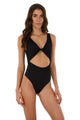 TEXTURED WAFFLE BLACK TWIX ONE PIECE