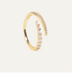 Baguette Claw Gold Zircon Ring