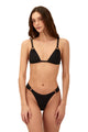 Black Ola Ring Triangle Top