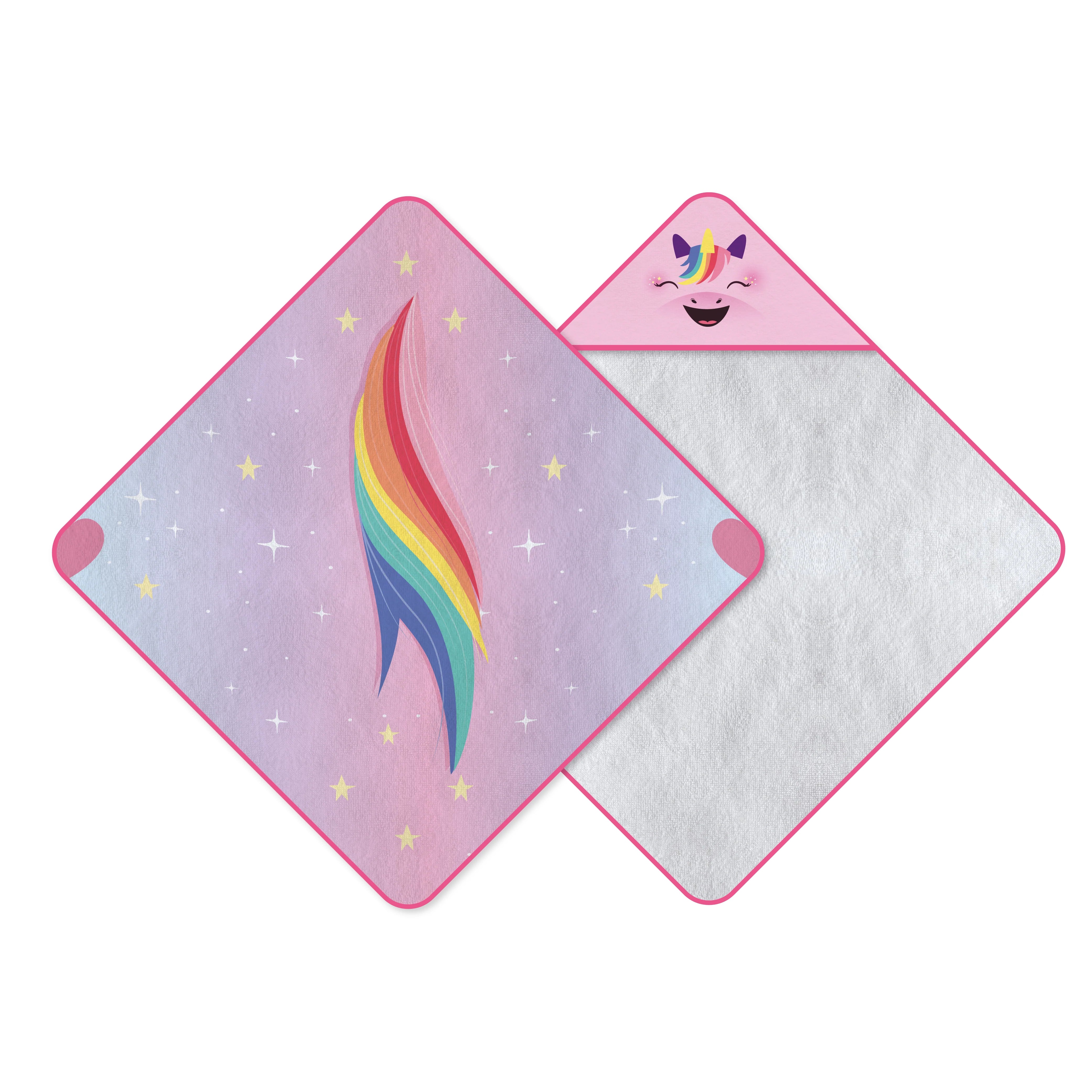 TOALLA BEBE CARA UNICORNIO SUBLIMADA