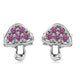 Mini Mushroom Rubi Silver Studs