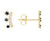 Wave Sapphire Gold Studs