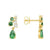 Drop Emerald Gold Studs