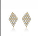 Rhombus Gold Zircon Studs