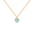 COLLAR CADENA ORO FLUORITA ROMBO VERDE | WISH | Joyería | Casatrece Colombia